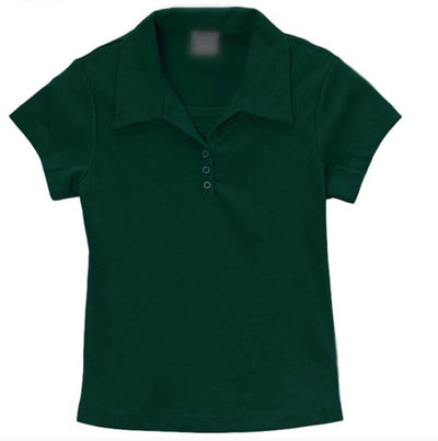 Solid Button Polo w/cami tank